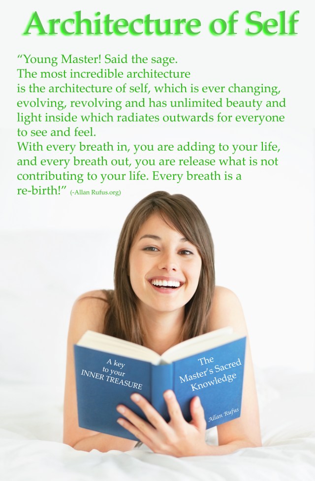 Architecture of self. A young lady reading a book while lying on her bed