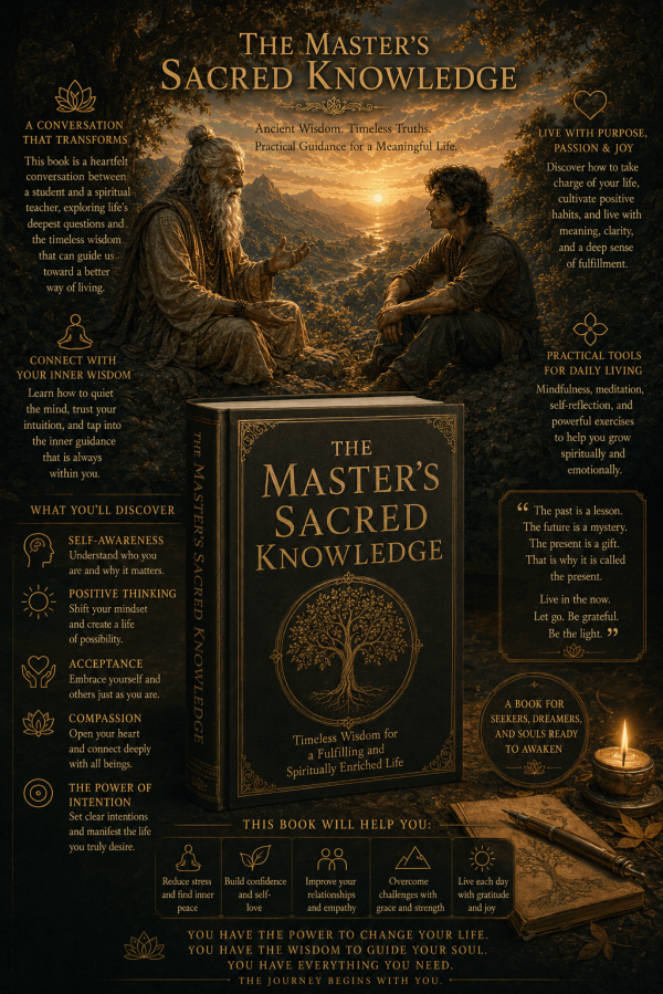 A sage talking to a person about how to look at life in a positive way