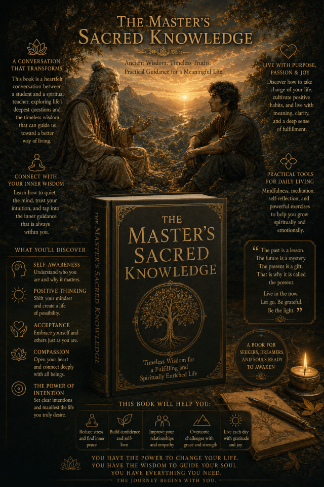 A sage talking to a person about how to look at life in a positive way